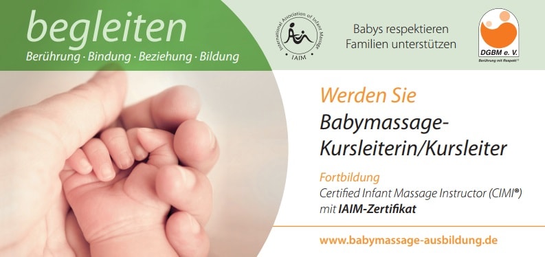 Babymassage Ausbildung Flyer